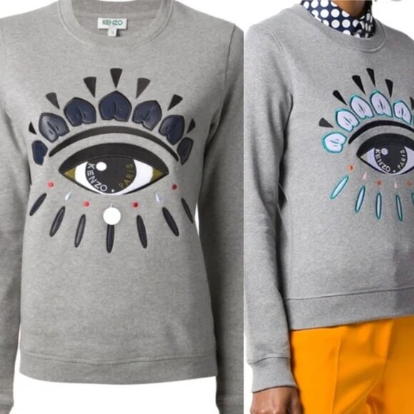 Kenzo Embroidered Eye Sweatshirt Grey – M - Picture 2 of 9